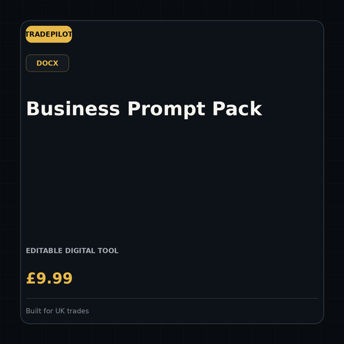 TradePilot Business Prompt Pack digital resource cover